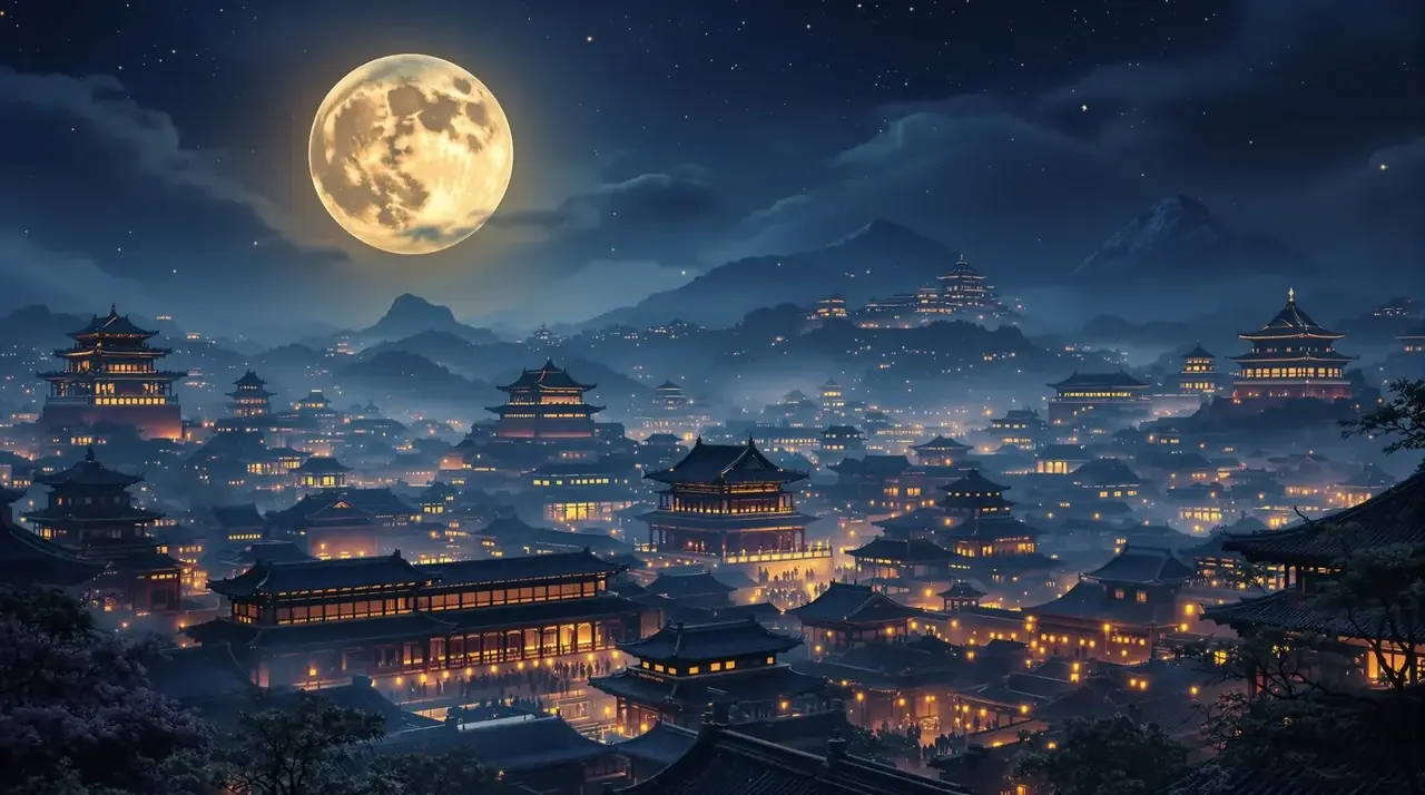 银月为契：冷面将军的娇宠海报背景